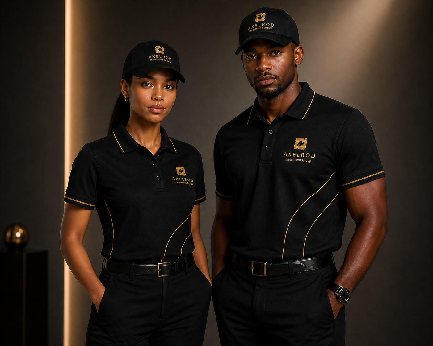 Axelrod branded staff uniforms